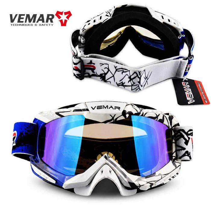 Професионални мотокрос очила VEMAR RACING - Сини