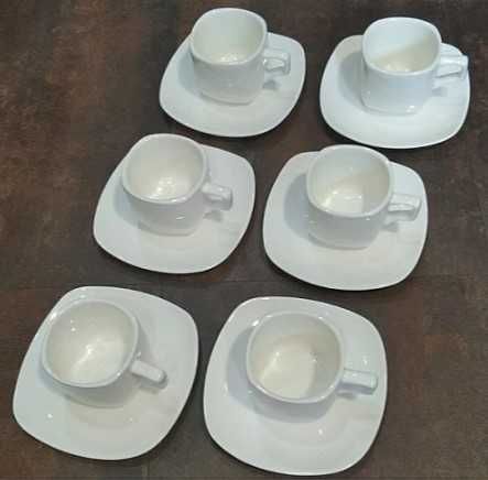 Порцеланов сервиз за кафе 21в1 6 чашки 80мл с чинийки