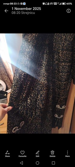 Palton dama lung, din piele naturala animal printat