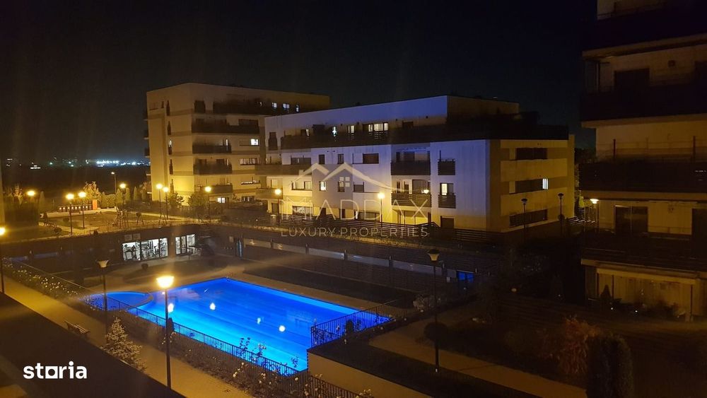 3 Camere | 77 mp Utili | Boxă Inclusă | Piscină & Fitness | Lângă Pădu