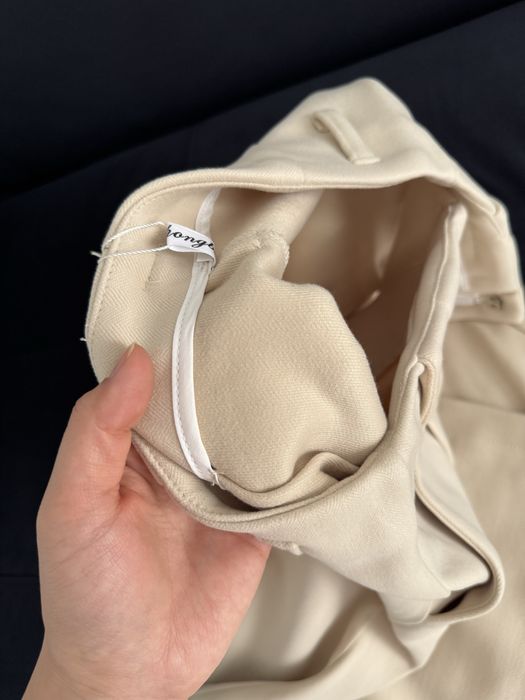 Теплые бежевые брюки