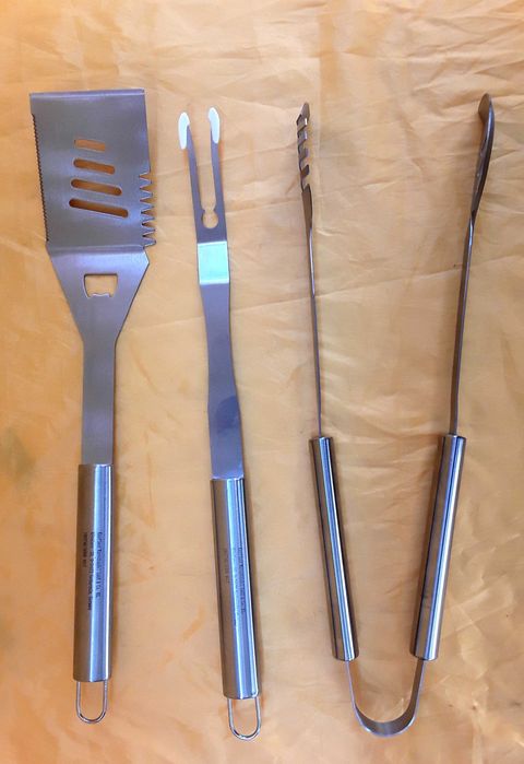 Set 3 ustensile INOX pentru gratar NOU - 75 Lei