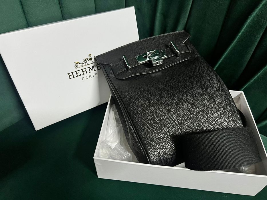 Барсетка HERMES из натуральной кожи