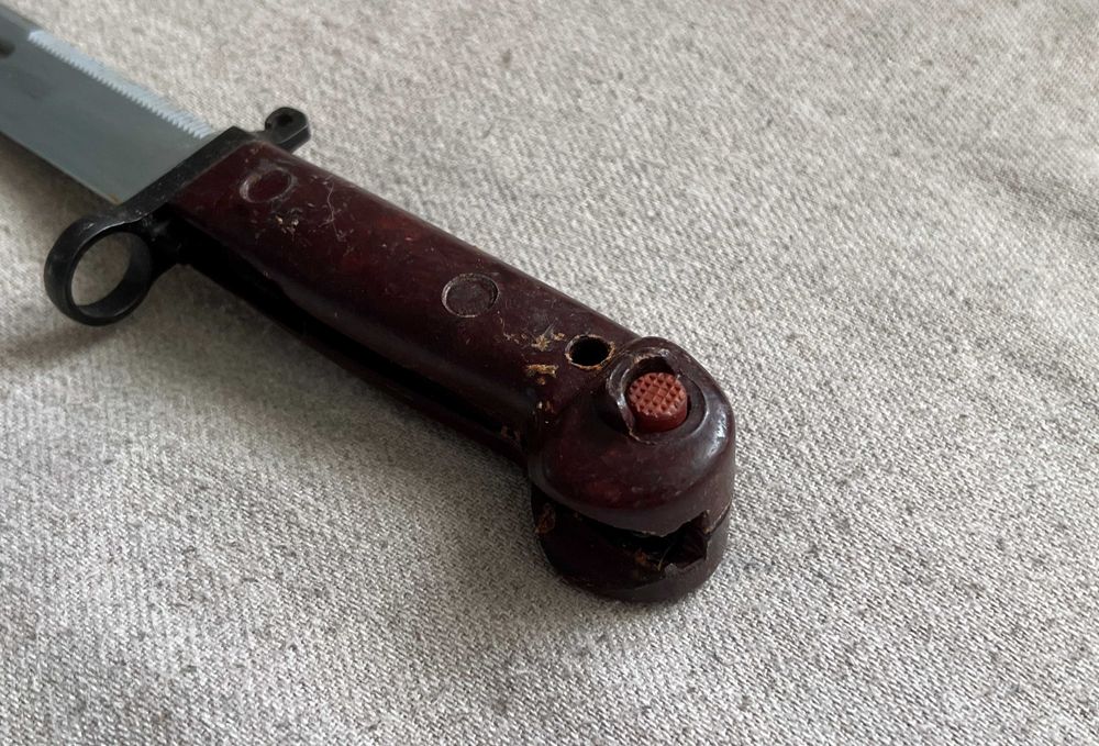 Baionetă militară AKM cu teacă și toc piele original MAPN colecție