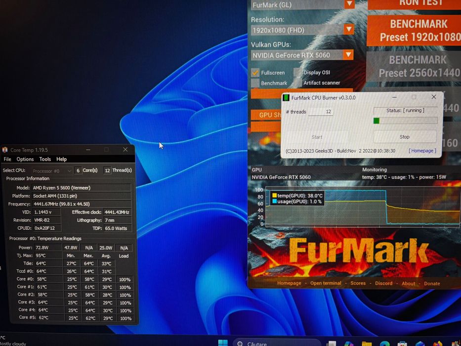 KIT AM 4 ryzen 5 5600+B550M-A+ 16gb ram Lexar ddr4