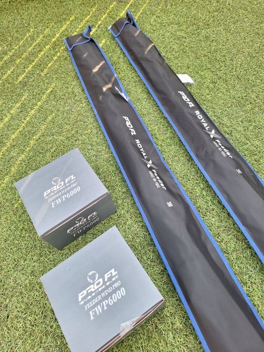 Set 2  Feeder Pro FL ROYAL 3,9m 3+3 varfuri + 2 Feeder Wind Pro FWP 60