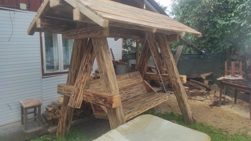 Leagăn rustic lemn vechi