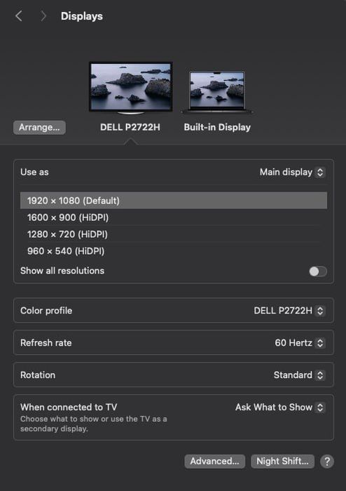 Монитор DELL P2722H