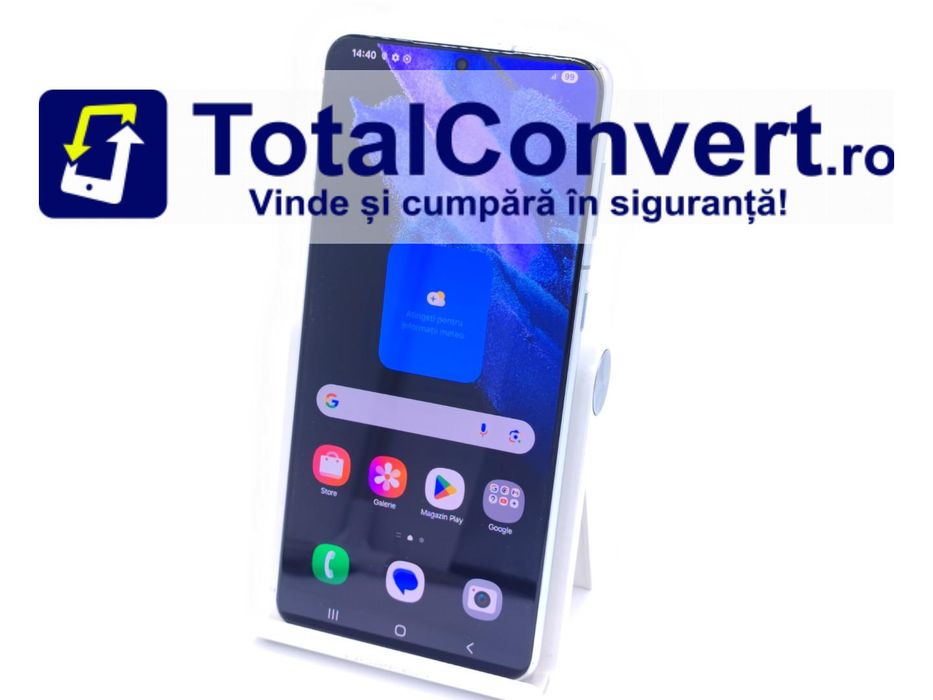 Samsung S21 Plus 5G 128GB Phantom Silver, Garantie 24 luni | #R93565