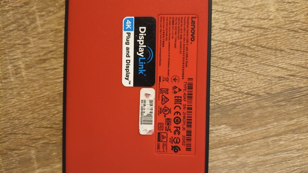 Dock Lenovo Thinkpad + Incarcator