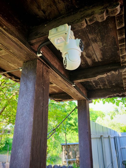 Camera supraveghere IP dubla  wifi rotativa 360 UHD