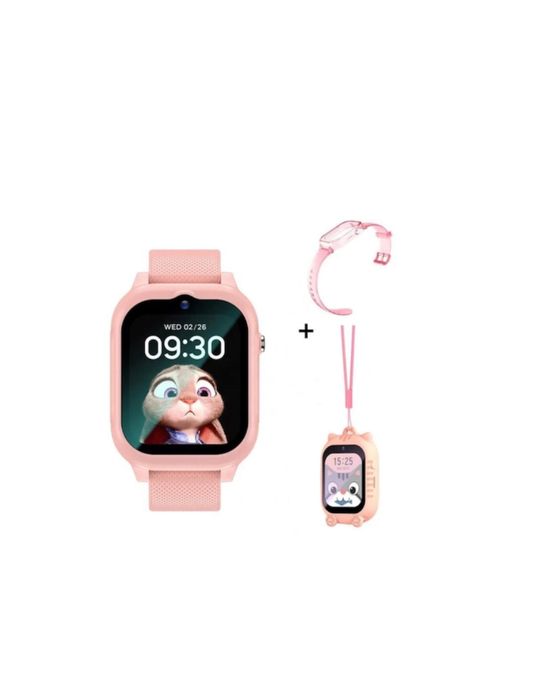 Ceas smartwatch cu slot de cartela pentru copii Albastru/Roz