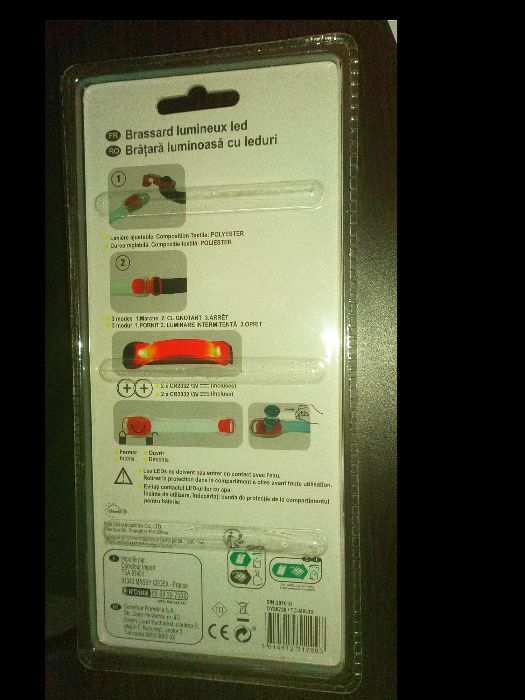 Bratara semnalizare leduri alergare ciclism alpinism