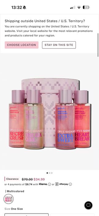 Victoria's Secret PINK набор 4 в 1