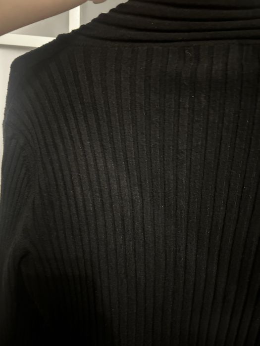 Cardigan negru cu detalii din dantelă