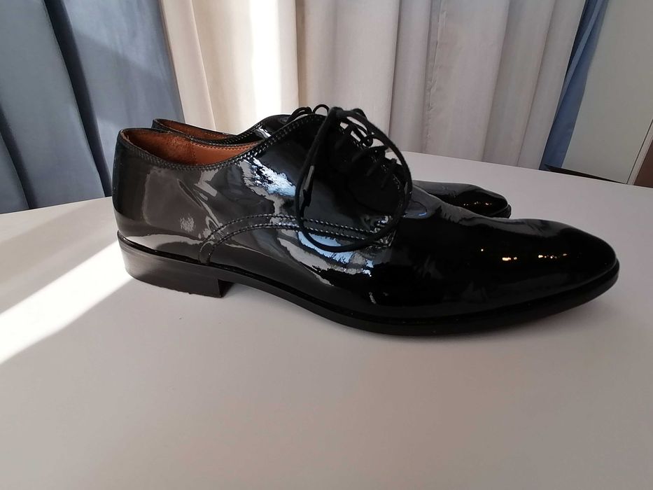 Pantofi barbati piele naturala lac, masura 40