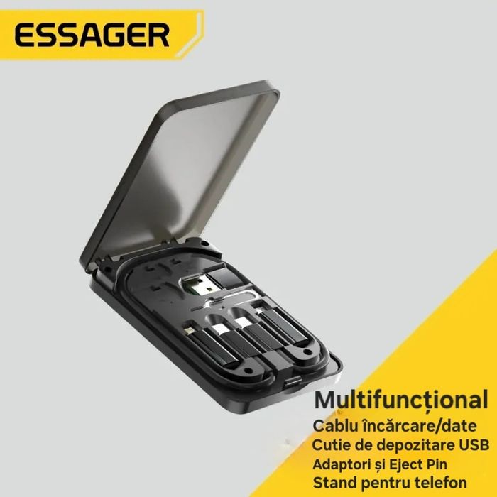 Cutii accesorii USB echipate full.Speed charge.USB/USB C/IOS.Eject pin
