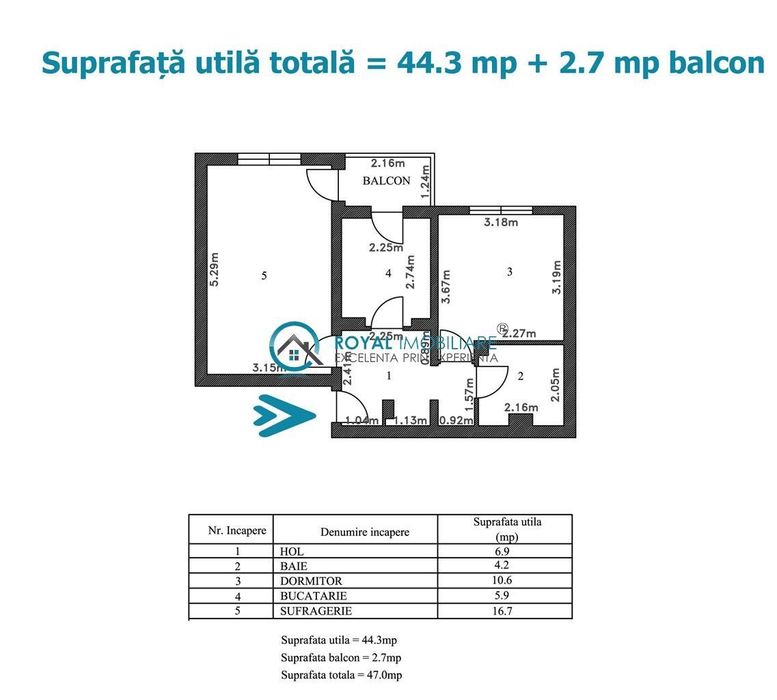 Royal Imobiliare - Vanzare apartament zona Ienachita Vacarescu