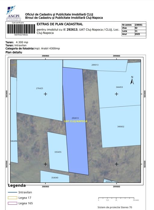 Teren intravilan 4.300 mp - Cluj-Napoca - Zona Sopor