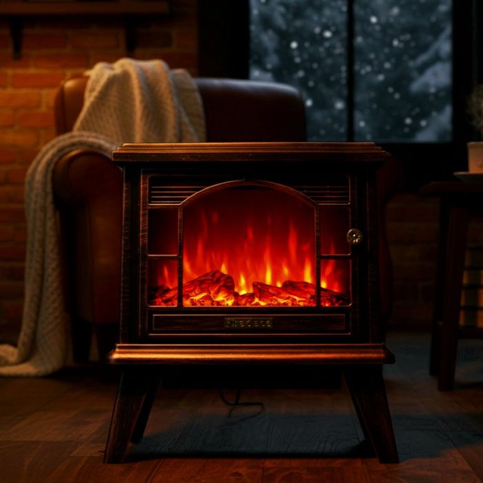 Ретро камина с ефект на пламък за домашен уют