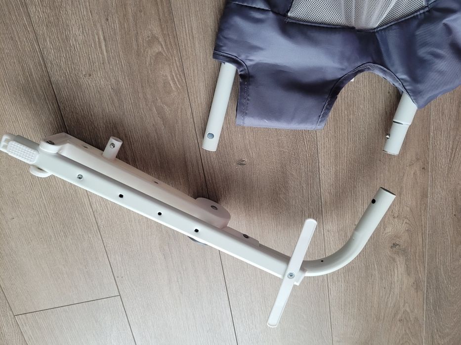 Vand protectie laterala pat, 150x42cm, gri, rabatabila