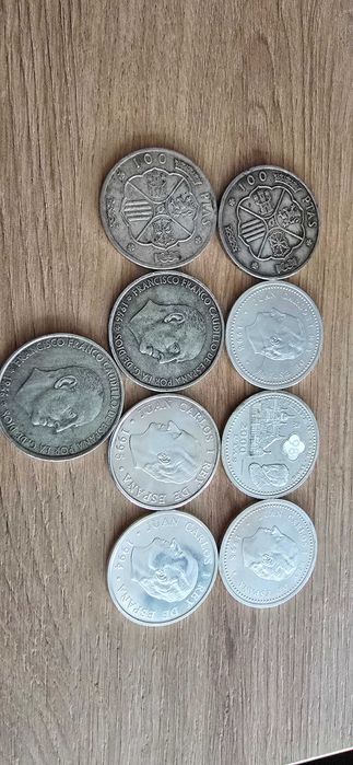 Лот испански сребърни монети 166 грама