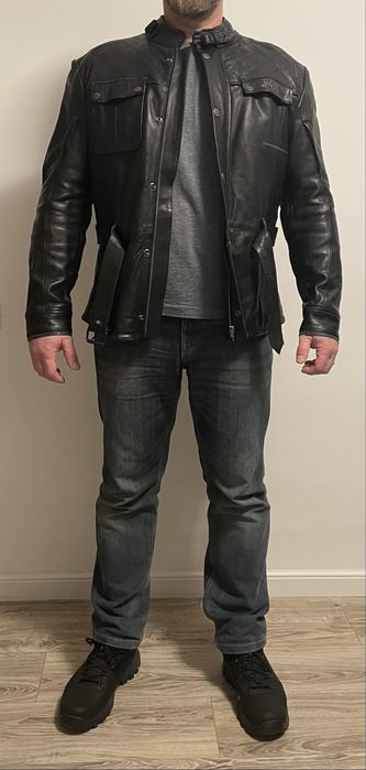 Geacă moto piele AJS -nouă