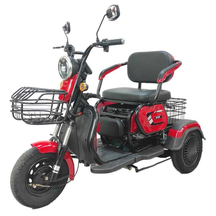 Триместна триколка EcoWay М19X червена задно задвижване