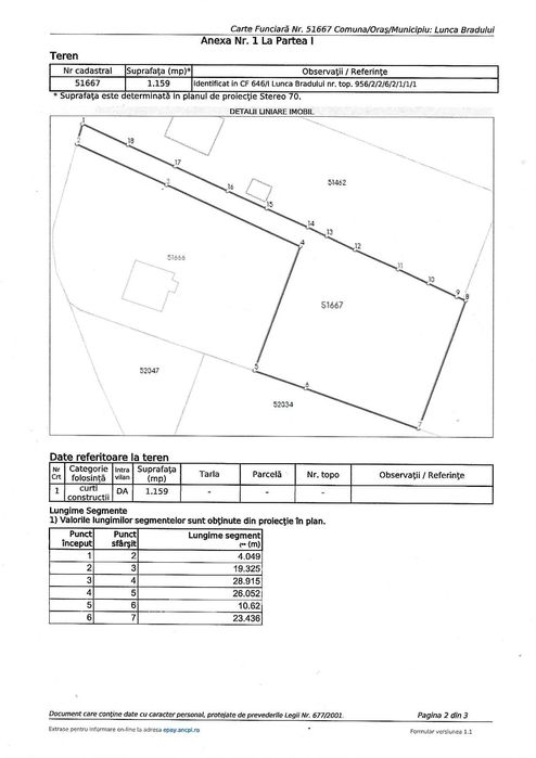 Teren intravilan 12 arii Valea Salard cu fundatie sau casa de vacanta