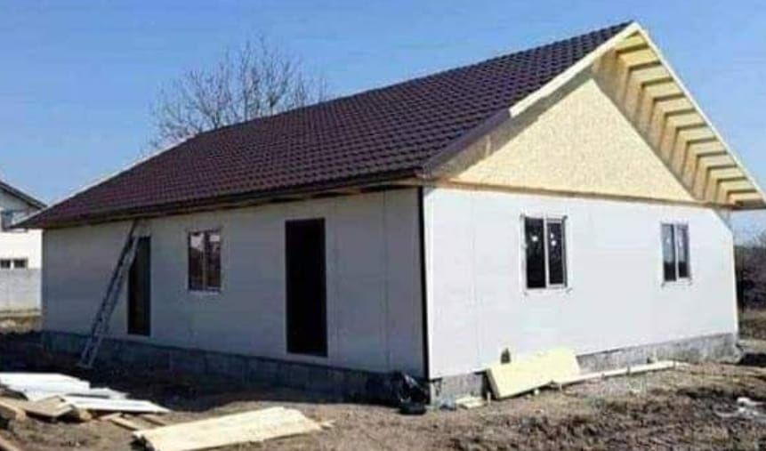 Vand case pe structura metalica 8 x 10m din panouri termoizolante