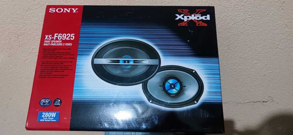 Boxe auto Sony Xplod XS-F6925, 6x9" (16x24cm), 280W — NOI, sigilate în cutie