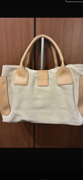 Geanta de mana , piele naturala, bej/ camel, Rapel.Biz