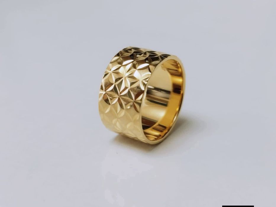 Inel "Big Reflection" din argint de 925, placat cu aur de 18k, JK