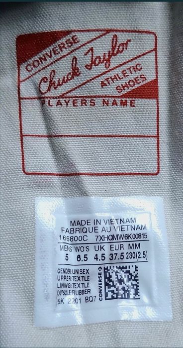 Кеды CONVERSE, Вьетнам, оригинал, размер 37-38
