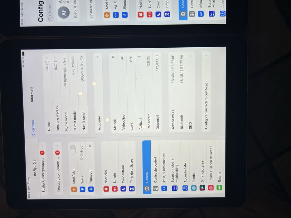 Vand / iPad ( generatia   A -5A ) space gary ,128 Gb , ca noi !