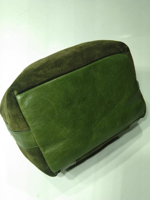 Geantă piele verde Italia
