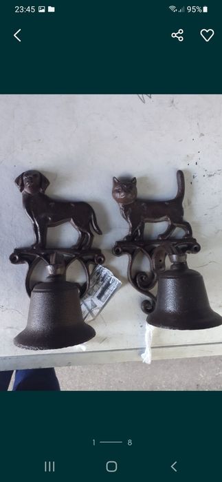 Clopot intrare bronz, vintage
