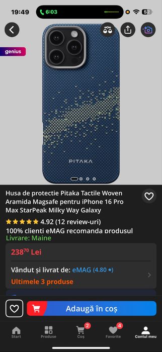 Hisa protectie Pitaka iphone 16 ProMax