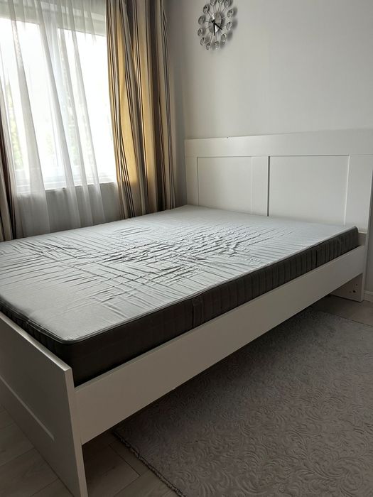 Pat dublu IKEA BRIMNES+saltea