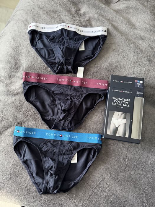 Tommy Hilfiger set 3 chiloti bleumarin cu logo mic marimea S noi orig