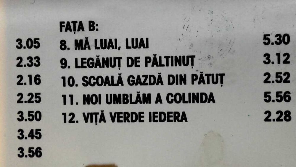 ION ZUBASCU caseta audio
