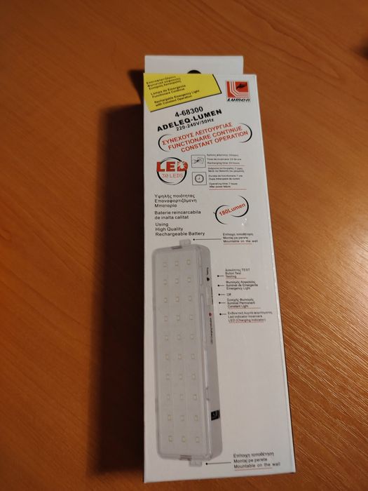 Lampă exit emergentă pentru evacuarea de urgență pe led.