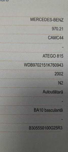 VAND Atego basculabil