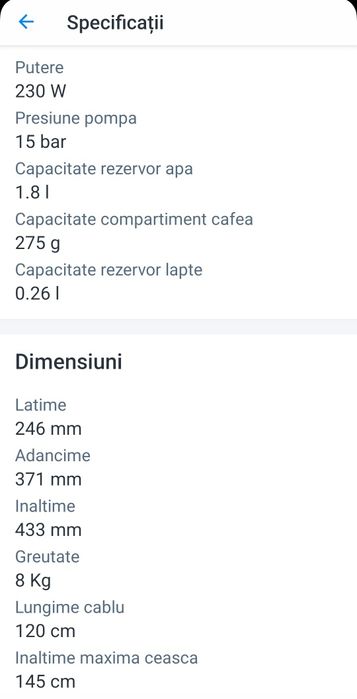 Espressor automat Philips seria 4400 cu garantie