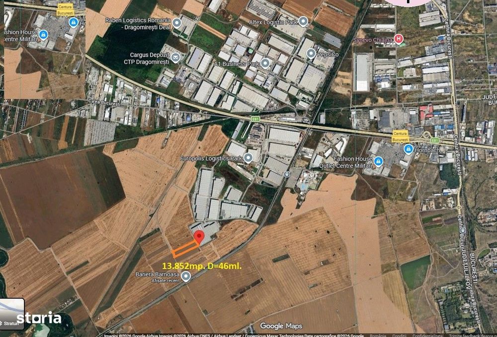 Vanzare teren intravilan 13.852mp, zona depozite Domnesti