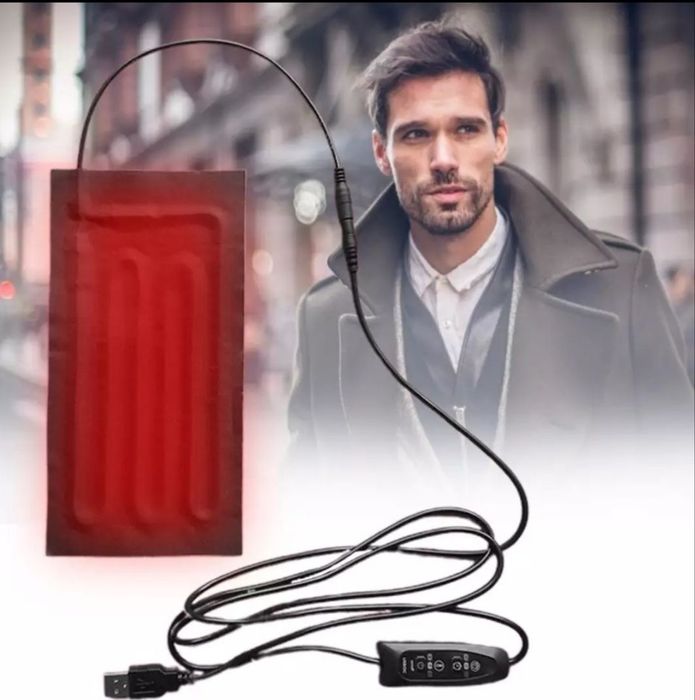 Водонепроницаемая грелка для одежды, 5 В, USB, 10-20 см. Из углерода