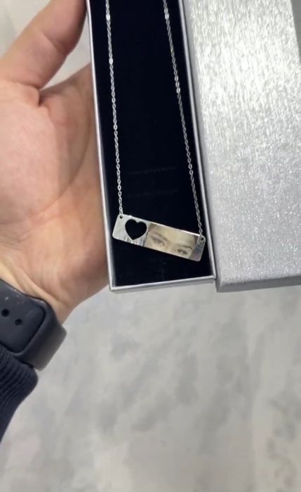 Продам подвеска с цепочкой 925 пробы лазерная гравировка