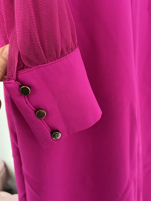 Елегантен официален гащеризон в цвят фуксия. - С/М