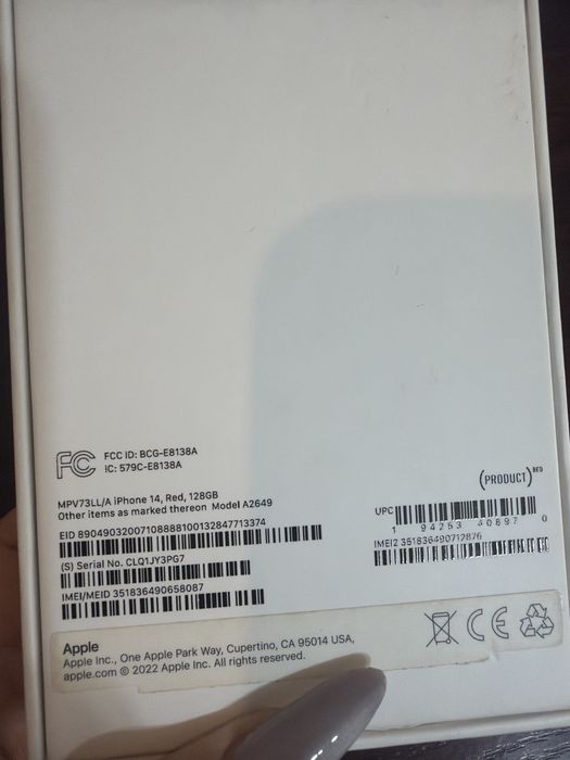Iphone 14 e-sim оригинал с калифорнии