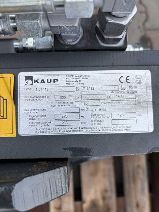 Atașament Bale Clamp KAUP FEM 2 – FEM 3 Capacitate 1400 kg